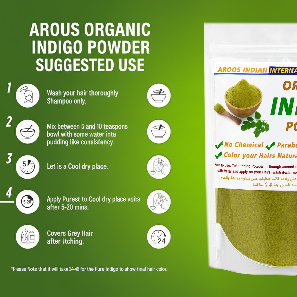 Aroos Organic Indigo Powder 100gm