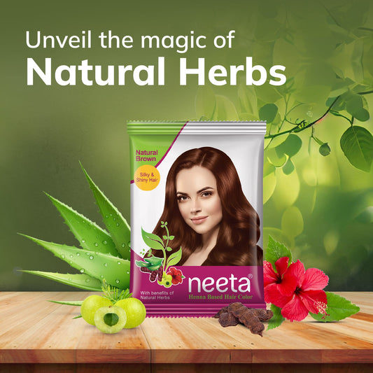 Aroos Neeta Henna Based Hair Color Brown Shade