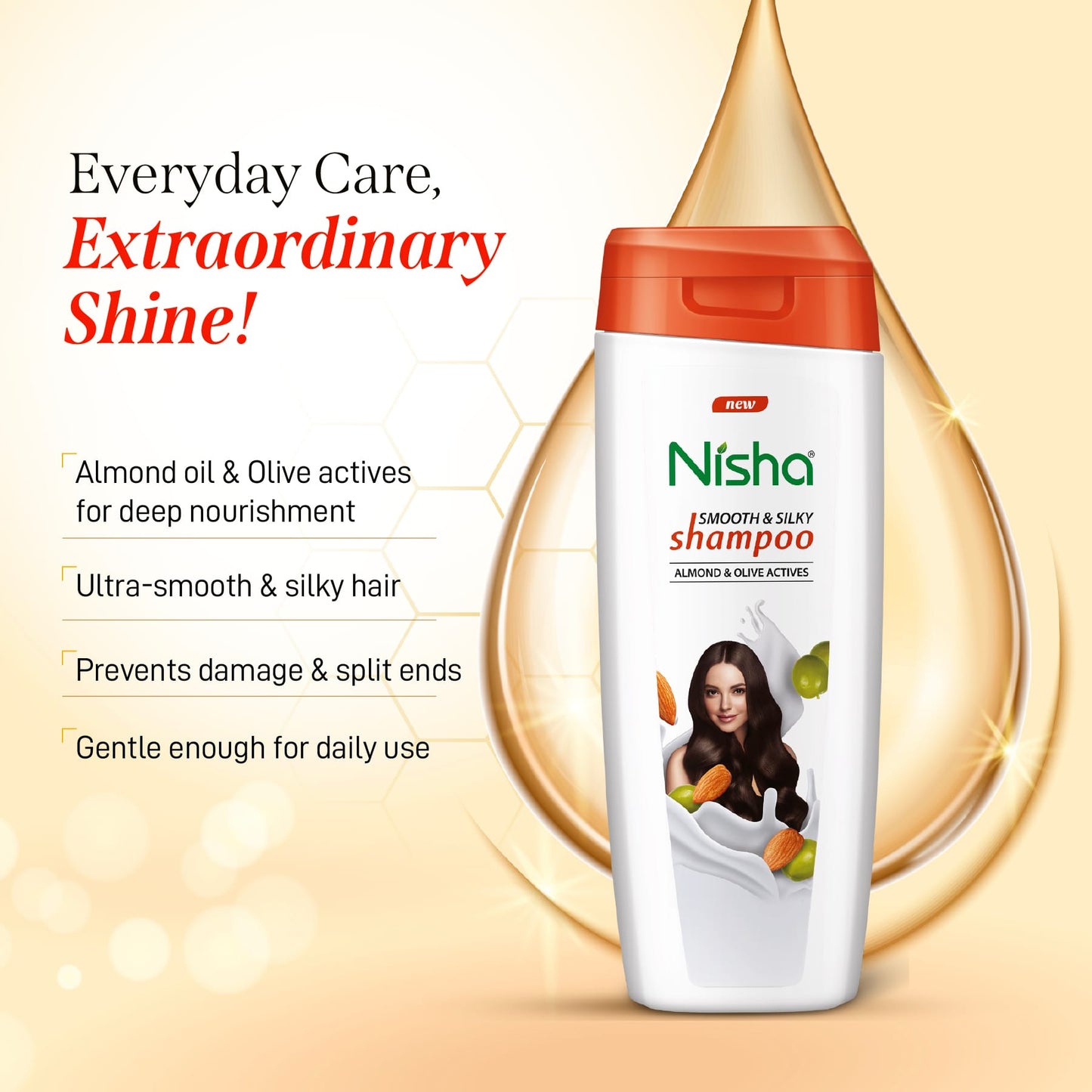 Nisha Shampoo Almond & Olive Actives