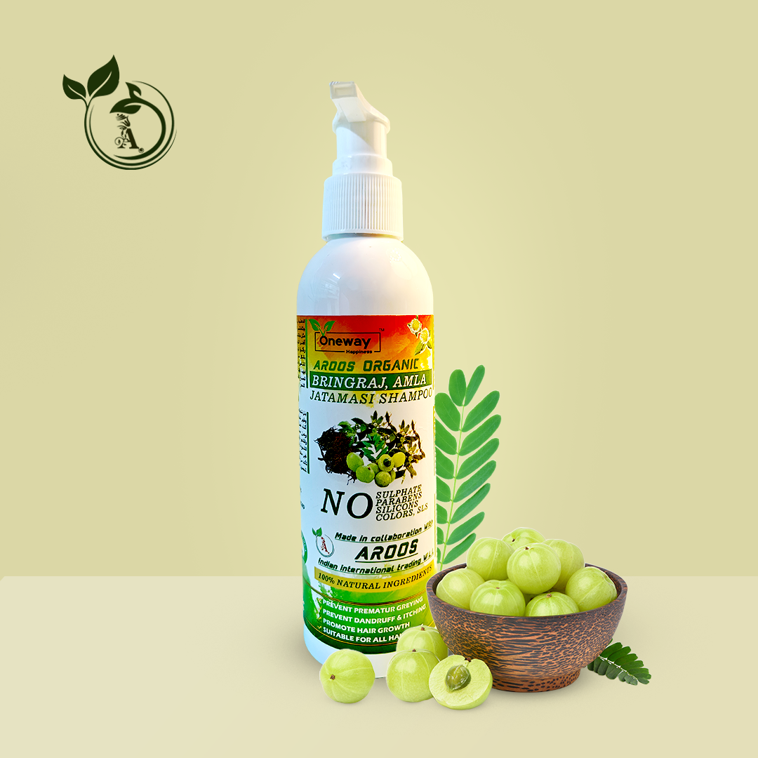 Aroos Organic Bhringraj, Amla and Jatamansi Shampoo