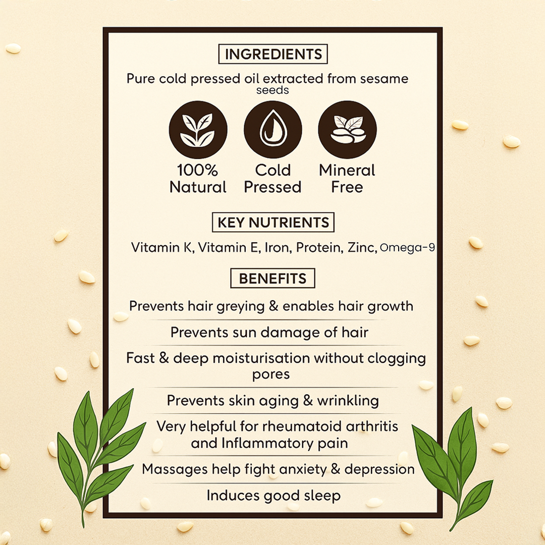 Aroos Organic Sesame Oil