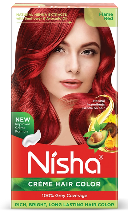 Nisha Crème Hair Color Flame Red