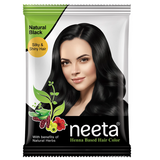Aroos Neeta Henna Based Hair Color Black Shade