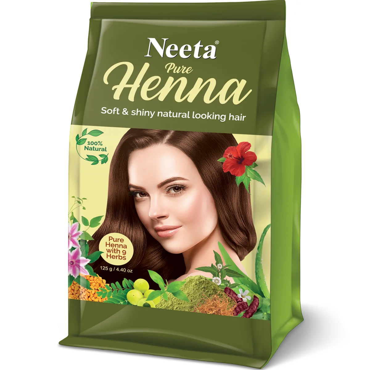 Aroos Neeta Pure Henna With 9 Herbs 125 Herbs