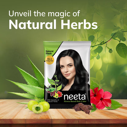 Aroos Neeta Henna Based Hair Color Black Shade
