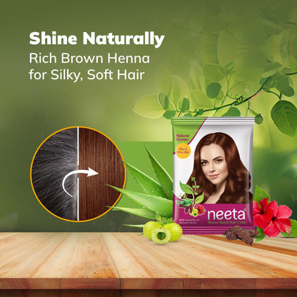 Aroos Neeta Henna Based Hair Color Brown Shade