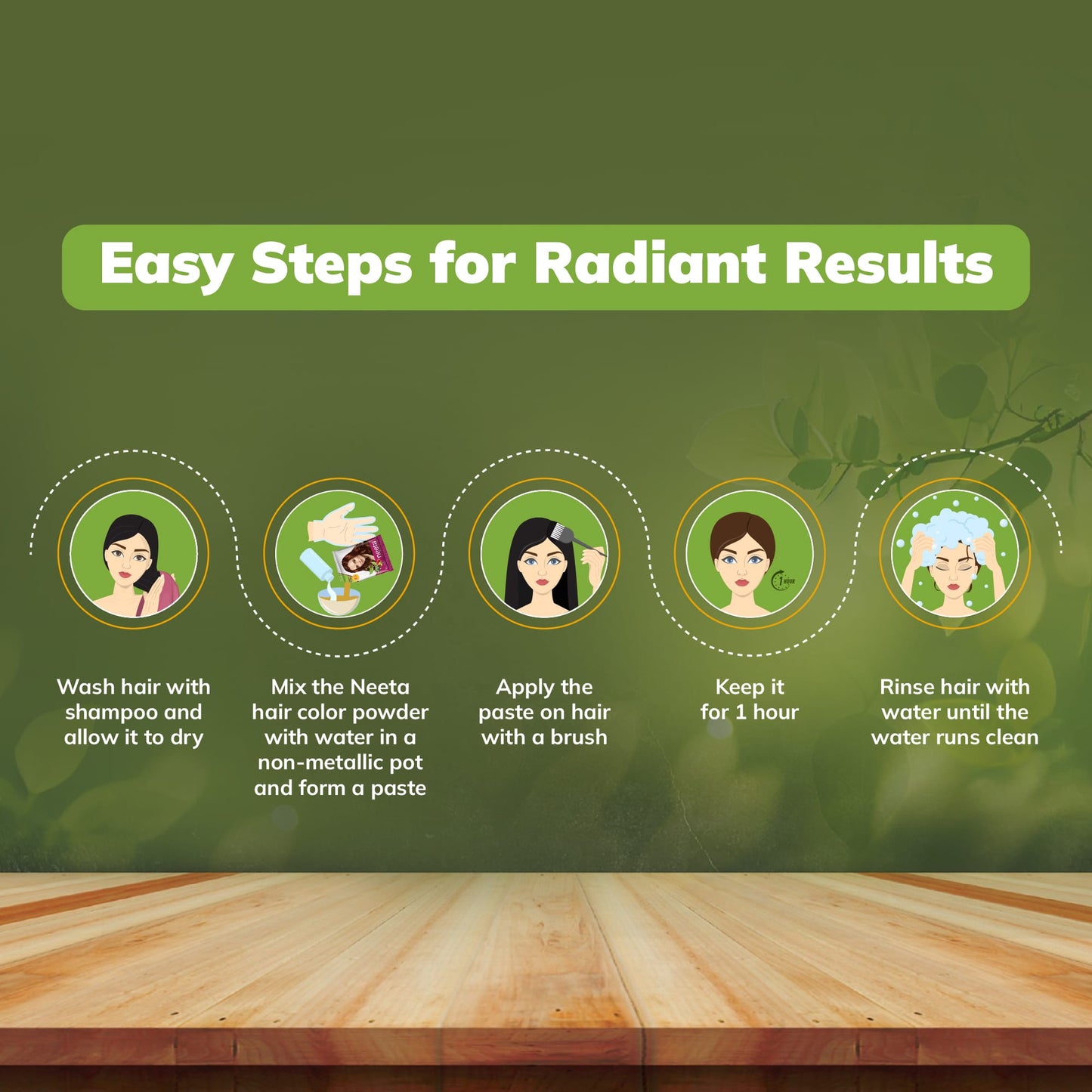 Aroos Neeta Henna Based Hair Color Black Shade