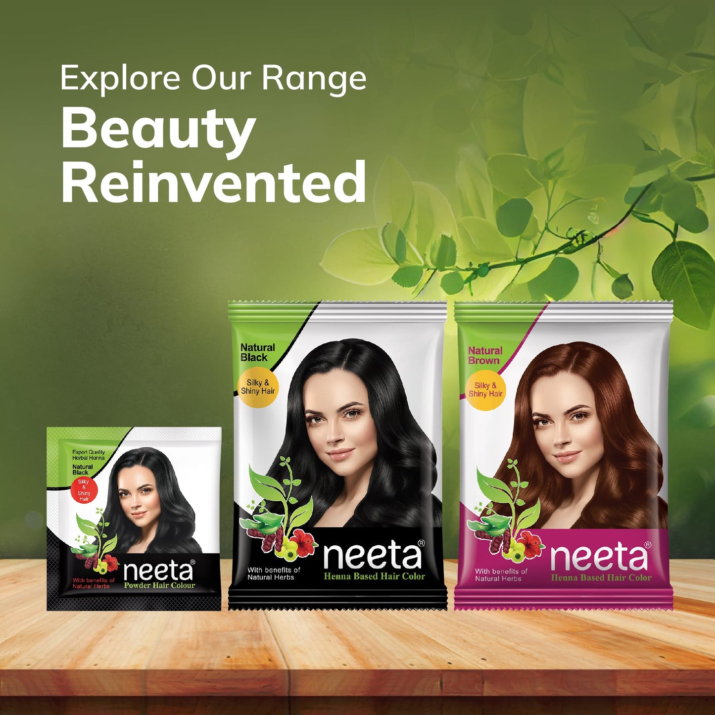 Aroos Neeta Henna Based Hair Color Black Shade