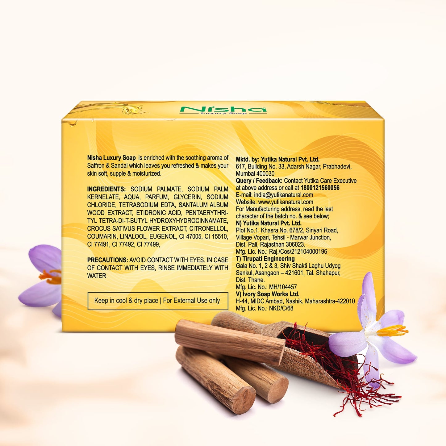 Nisha Luxury Soap Saffron & Sandal