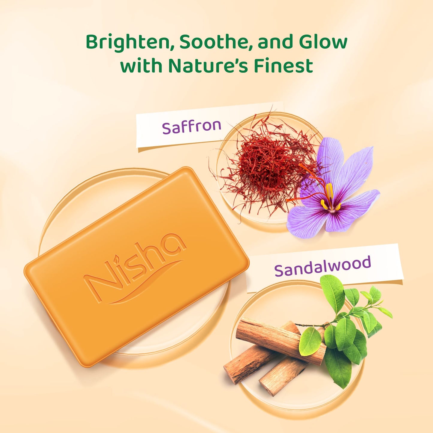 Nisha Luxury Soap Saffron & Sandal