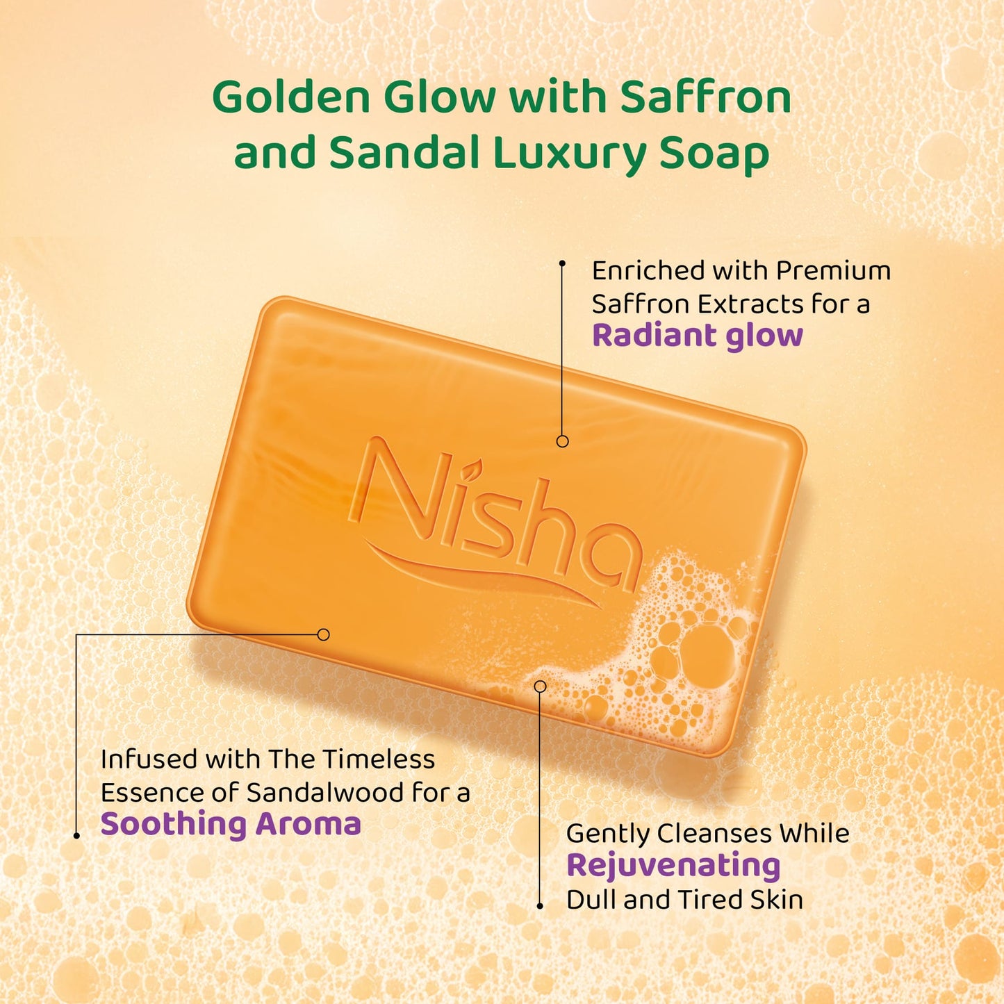 Nisha Luxury Soap Saffron & Sandal