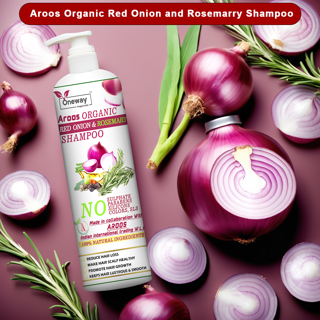 Aroos Organic Red Onion and Rosemarry Shampoo