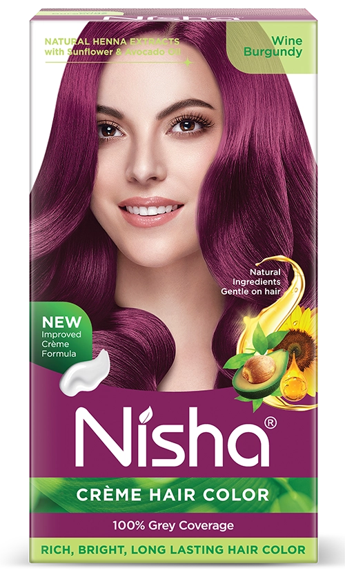 Nisha Crème Hair Color Wine Burgundy