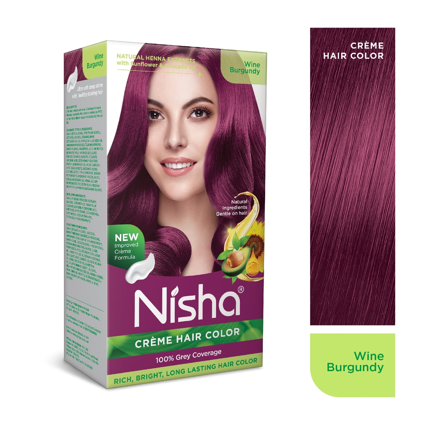 Nisha Crème Hair Color Wine Burgundy