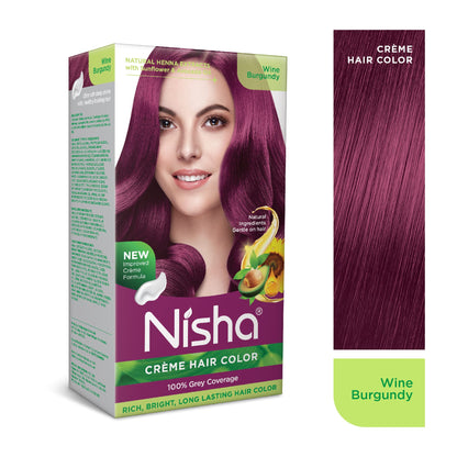 Nisha Crème Hair Color Wine Burgundy