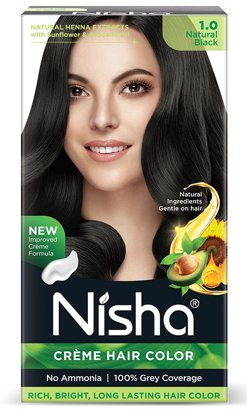 Nisha Crème Hair Color Natural Black