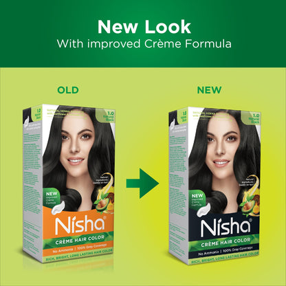 Nisha Crème Hair Color Natural Black