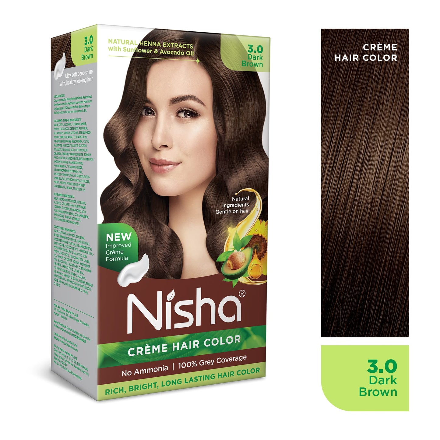 Nisha Crème Hair Color Dark Brown