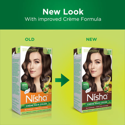 Nisha Crème Hair Color Dark Brown